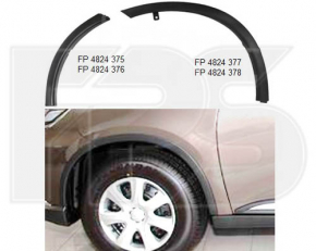 Fender arch trim front right rear Mitsubishi Outlander 14-21