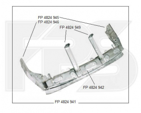 Front bumper bracket right Mitsubishi Outlander 14-21