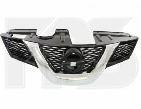 Grille grill Nissan Rogue 14-16 without camera without emblem