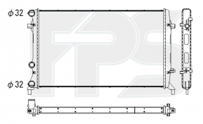 Radiator cooling water VW Passat b7 12-15 USA 2.5
