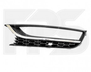 Front bumper grille left VW Passat b7 12-15 USA under fog lights, with molding