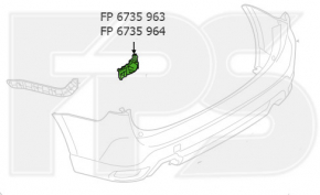 Rear bumper mount left Subaru Forester 19- SK