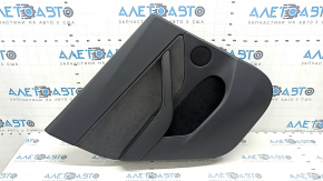 Tesla Model Y 20-25 rear left door panel, black leather, type 1, with backlighting, matte trim, with speaker, with suede insert, with window lift control, with door opening button, dent
