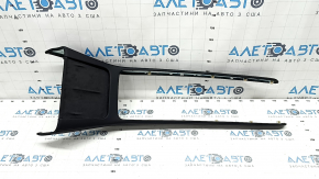 Tesla Model Y 20-25 center console trim, black leather with Alcantara