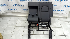Rear seat, 2nd row, upper left, Tesla Model Y 20-25, leather, black, with belt, heated, without headrests, water contact