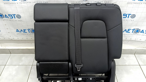Rear seat, 2nd row, upper left, Tesla Model Y 20-25, leather, black, with belt, heated, without headrests, water contact