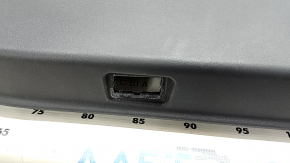 Door trim, front left, Tesla Model Y 20-25, black leather, wood molding, Alcantara insert, with window control and door opening button, matte black trim, scratches