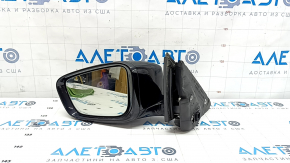 Left side mirror assembly BMW 3 G20 19-24, 5 pins, turn signal, heated, auto-dimming, BSM, Shadow-Line, black, bumper