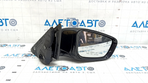 Right side mirror assembly for BMW 3 G20 19-24, 5-pin, turn signal, heated, BSM, Shadow-Line, black, bumpers