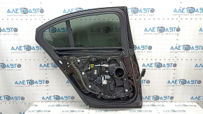 Rear left door assembly BMW 3 G20 19-24 keyless, black 668, scratches on molding