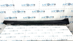 Left side sill for BMW 3 G20 19-24, black with backlight, scratches
