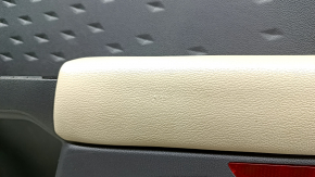 Black rear right door panel for Ford Escape MK4 20-22, beige leather armrest, with handle and trim, scuffs, nicks