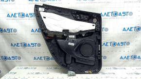 Black rear right door panel for Ford Escape MK4 20-22, beige leather armrest, with handle and trim, scuffs, nicks
