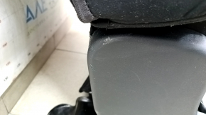 Rear seat, 2nd row, left, Ford Escape MK4 20-22, without airbag, leather, beige with black, perforation, with armrest and belt, scratches, cracked lining, needs cleaning