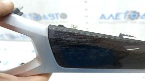 Right front panel trim for BMW 3 G20 19-22 in gray wood, air under varnish