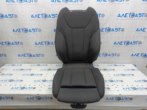 BMW 3 G20 19-21 passenger seat upholstery, black leather, heated, dry-cleanable, water contact