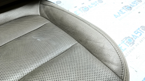 Ford Escape MK4 20-22 leather driver's seat upholstery, beige and black, perforated, dented leather, needs cleaning