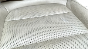 Ford Escape MK4 20-22 leather driver's seat upholstery, beige and black, perforated, dented leather, needs cleaning