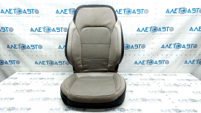 Leather upholstery for a Ford Escape MK4 20-22 passenger seat, beige and black, perforated, heated, dented leather, needs cleaning