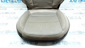 Leather upholstery for a Ford Escape MK4 20-22 passenger seat, beige and black, perforated, heated, dented leather, needs cleaning