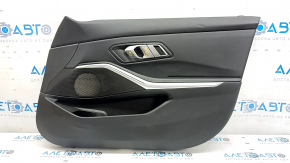 Door trim panel, front right, BMW 3 G20 19-24, black, with handle, with backlight, dented