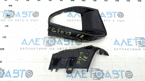 Front bumper air duct trim, right, BMW 3 G20 19-22 Sport Line, gloss black, scratches, cracked, dent, broken fasteners