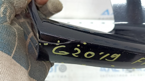 Front bumper air duct trim, right, BMW 3 G20 19-22 Sport Line, gloss black, scratches, cracked, dent, broken fasteners