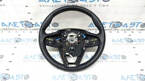 BMW 3 G20 19-24 black leather steering wheel with heated paddle shifters, Sport, with wiring, dented, scratches, needs cleaning, leather peeling