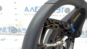 BMW 3 G20 19-24 black leather steering wheel with heated paddle shifters, Sport, with wiring, dented, scratches, needs cleaning, leather peeling