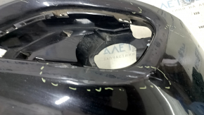 Jeep Cherokee KL 19-23 front bare bumper, upper part, without parking sensors, without tow hook cap, black, scratches, dented fasteners, non-factory holes