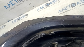 Jeep Cherokee KL 19-23 front bare bumper, upper part, without parking sensors, without tow hook cap, black, scratches, dented fasteners, non-factory holes
