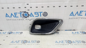 Right fog light frame for Jeep Cherokee KL 19-23 with chrome frame, sand, bumps