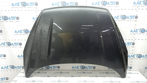 The bare hood of a Ford Escape MK3 2017-2019, aluminum, graphite J7, nicks, and chips.