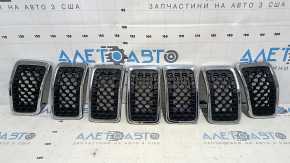 Jeep Cherokee KL 19-23 grille, chrome, 7-piece set, sand, chips