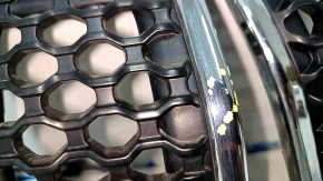 Jeep Cherokee KL 19-23 grille, chrome, 7-piece set, sand, chips
