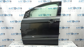 Front left door assembly for Ford Escape MK3 13-19 graphite J7, with code, dents, cracks in the trim, scratches