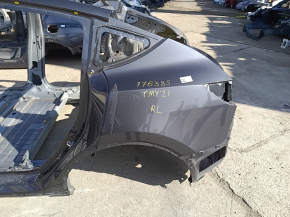Tesla Model Y 20-25 rear left quarter wing on the body, cast side member, iron panel, graphite
