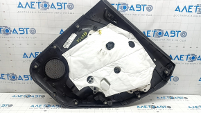 Door trim panel, rear left, Ford Escape MK3 17-19 rest, black with black plastic insert, black leather armrest, with overlay, scuffs