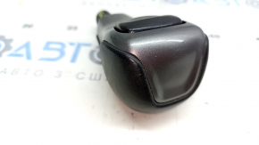 Jeep Cherokee KL 19-21 gear knob, black, leather, scratched