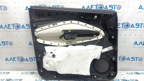 Black front right door trim panel for Ford Escape MK3 17-19 restyling, black leather armrest, chrome handle