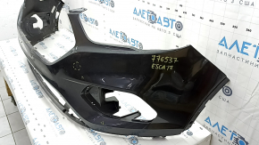 Front bumper, bare, Ford Escape MK3 17-19 rest, graphite, cracked, non-factory holes, sand