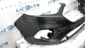 Front bumper, bare, Ford Escape MK3 17-19 rest, graphite, cracked, non-factory holes, sand