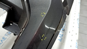 Front bumper, bare, Ford Escape MK3 17-19 rest, graphite, cracked, non-factory holes, sand