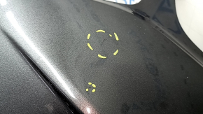 Front bumper, bare, Ford Escape MK3 17-19 rest, graphite, cracked, non-factory holes, sand