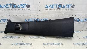 Left center pillar trim, upper belt, Jeep Cherokee KL 14-23, black structure, scratches