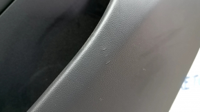 Door trim, rear left, Tesla Model 3 18-20, black leather, with speaker, window control, and door opening button, glossy, scratches, dented