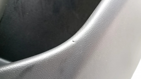 Door trim, rear left, Tesla Model 3 18-20, black leather, with speaker, window control, and door opening button, glossy, scratches, dented