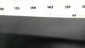 Jeep Cherokee KL 19-22 front right door panel, black with black leather insert, black leather armrest, gray molding, with handle, scuffs, scratches
