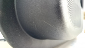 Jeep Cherokee KL 19-22 front right door panel, black with black leather insert, black leather armrest, gray molding, with handle, scuffs, scratches