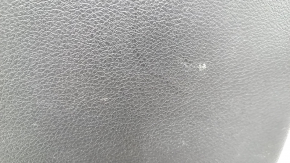 Jeep Cherokee KL 19-22 front right door panel, black with black leather insert, black leather armrest, gray molding, with handle, scuffs, scratches